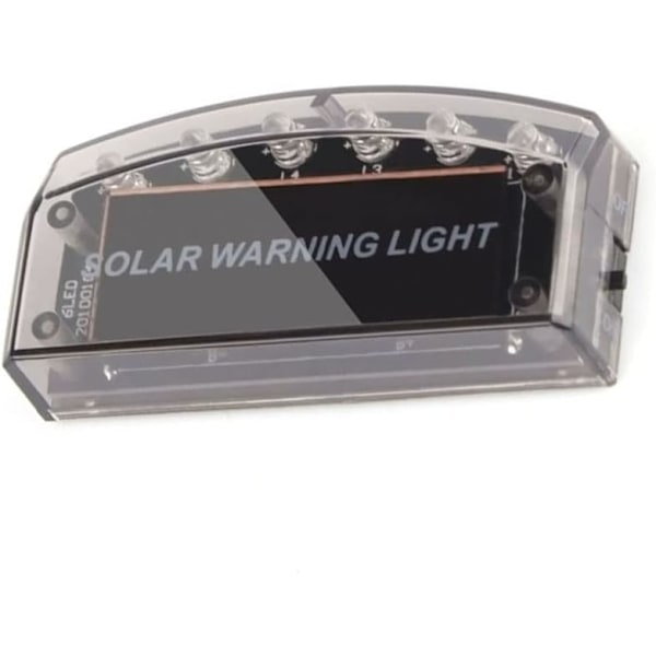 6 LED-varningsljus för bilalarm med sol- och USB-ström, An