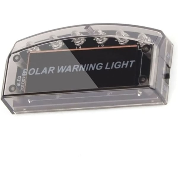6 LED-varsellys for bilalarm med solcelle- og USB-drevet, An