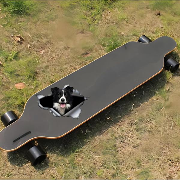 25cm (9,8 tommer) Bilsticker Border Collie Sticker Sjov Border Collie Bilsticker Kæledyrs Hund Vandafvisende Sticker 3D Rippet Met