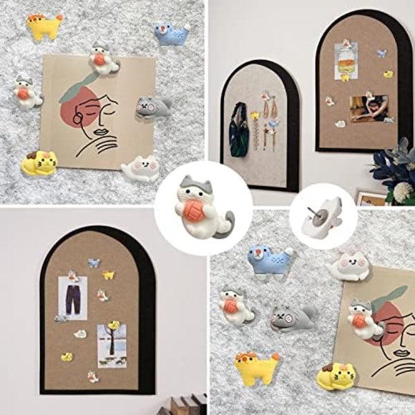 30 st Katt Push Pins Söta Tumspikar Cartoon Pushpins för Korktavla Foto Memo Papper Meny Kartor Ritnålar