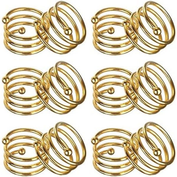 Spiral Serviettringer Runde Serviettholdere Spenner Serviettringer til Middag, Høytidsfester, Familietreff, Middag P