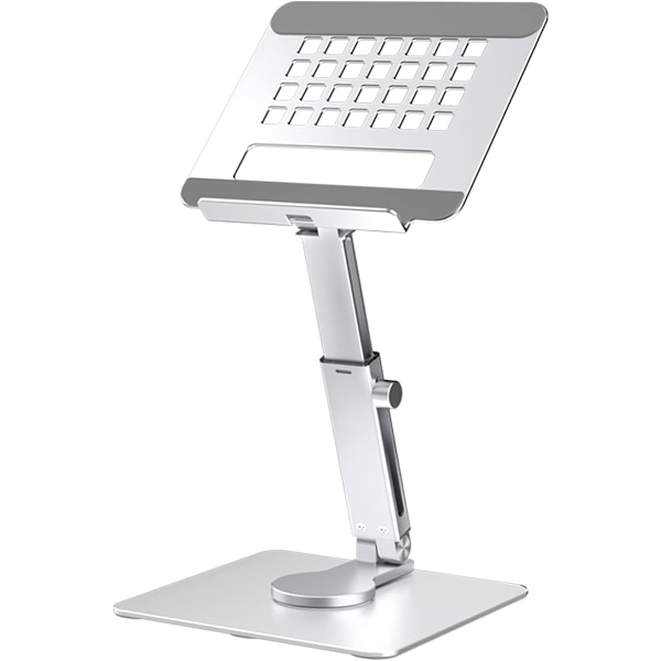360° Rotationsbas Fällbart iPad-Stativ, Justerbart Tablet-Stativ för iPad Air 4/Mini, iPad 10.2/9.7, Kindle, E-läsare