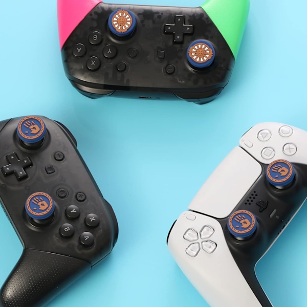 PS5 Handkontroll Tumgrepp, Mjuka Silikon Joystickskydd Kompatibla med Nintendo Switch Pro Controller, PS4, PS5, Xbox Kontroller - God of War Tema