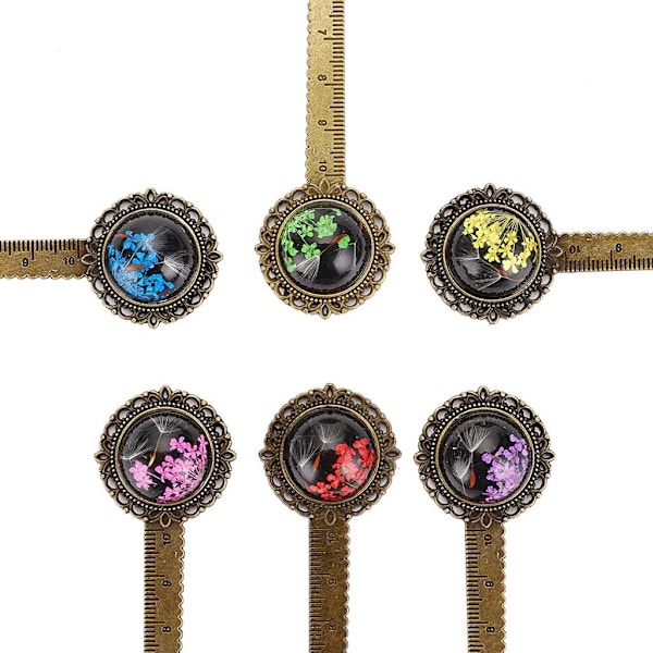 6 kappaletta metallimerkkiviivain pronssi kirjanmerkki retro kirjanmerkki