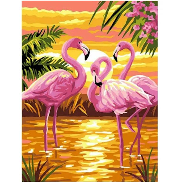 Flamingo Timanttimaalaus Premium Täysi DIY 5D Timanttimaalaussetti