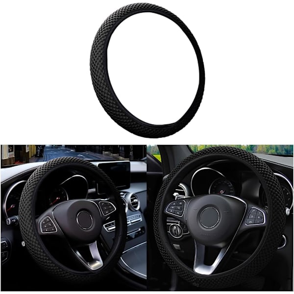 Bilstegshjulskåpa (1,Svart), Andningsbar Silkesmikrofiber Bilstegshjulskåpa, 3