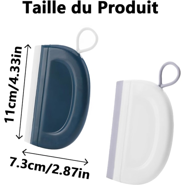 2 st Mini Glasskrapa, Mini Duschskrapor, Små Skrapor för Duschdörrar, Duschtorkare, Multifunktionell Duschskrapa för Badrumsfönster, Ki