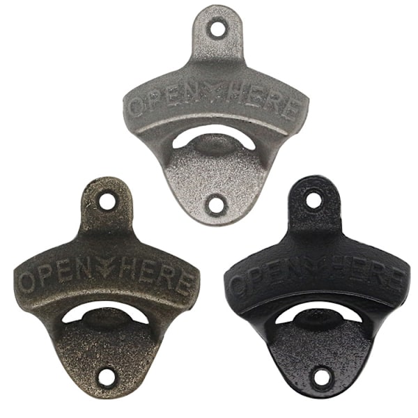 3PCS Väggmonterad Flasköppnare, Flasköppnare, Öppnare, Väggmonterad Flasköppnare, Cool och Fu