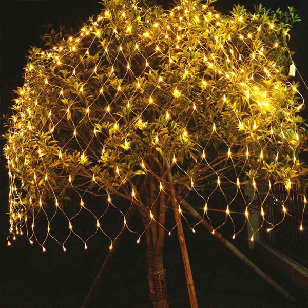 Pink Net Lys Garland, 192 LED Net Lys 3M X 2M 8 Vandtæt E