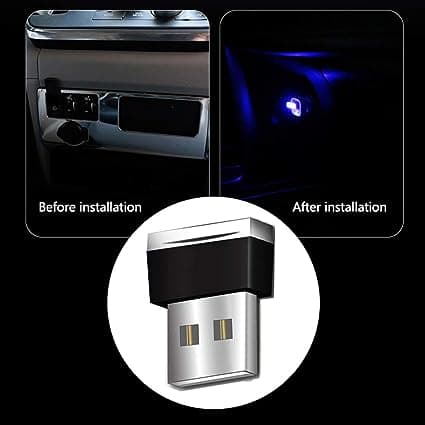 Indvendige USB LED-bilomgivelseslys, 7 stk. Plug-in