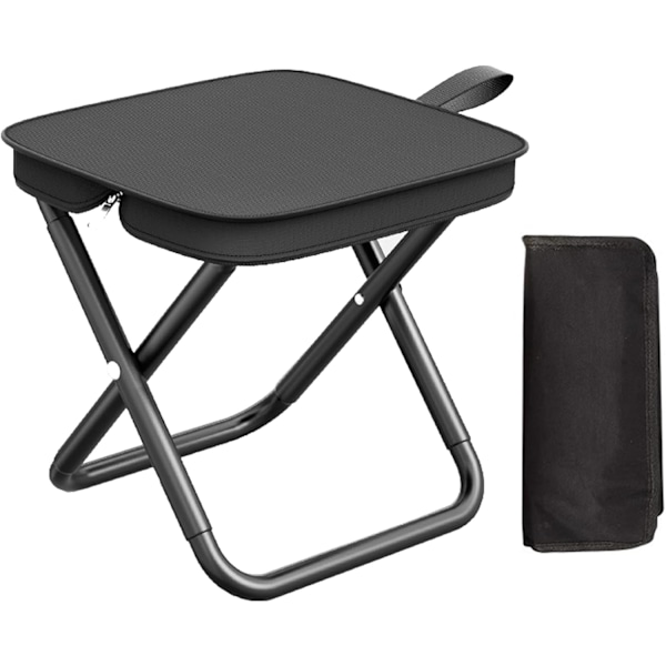 Sammenklappelig Camping Skammel Bærbar Kulstofstål Sammenklappelig Skammel Lille Foldbar Camping Skammel med Bæretaske Mini Camping Skammel til Vandreture Have BBQ Strand T