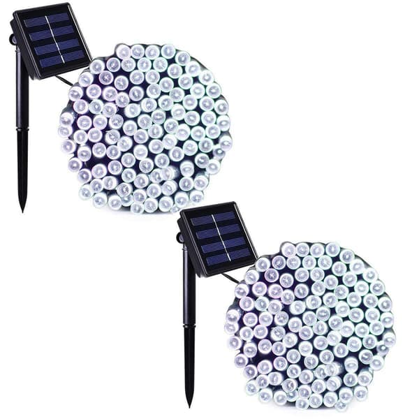 2-pak solcelledrevne julelys 200 LED, 72,2 fot