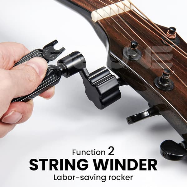 10 stk. Gitarstrengvinder Svart