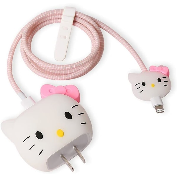 1 stk 3D Søt Tegneserie Serie Hurtiglader Beskytter 18W 20W iPhone 14 13 12 11 Pro Max Hurtiglading Kabel Lader Hode Deksel Tilbehør Datakabel pro