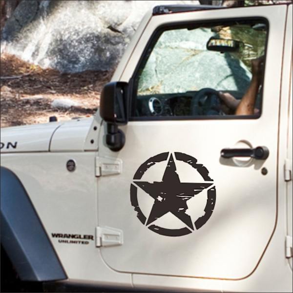 2 stk. Off-Road Star Military Destroy US Army Decals Persona