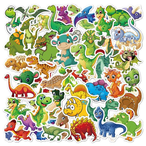 100 stk Dinosaur Stickers til Børn, Vinyl Stickers