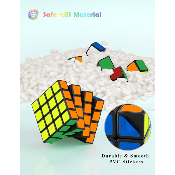 Rubiks kub, avtagbar Rubiks kub, extremt hållbar, färgglad 4x4x4
