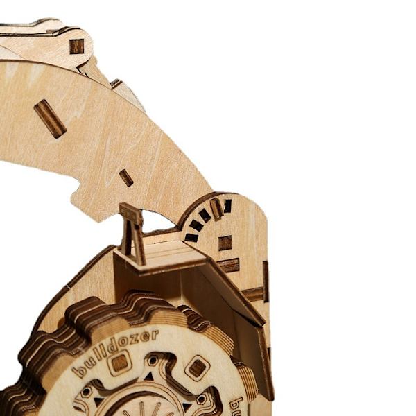 3D tredimensionella pussel, gaffeltruckar, simulerade tredimensionella modellprydnader, träutbildande