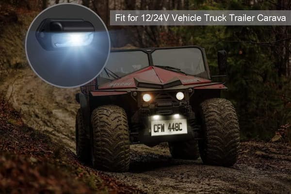 2 st LED-skyltbelysning Vattentät 6 SMD LED Bakljus Lic