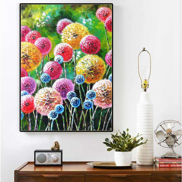 30 x 40 cm ,Pissenlit Diamond Painting Broderie Diamant Peintur