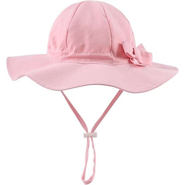 Solhat med bred skygge til børn i alderen 2-3 år Pink