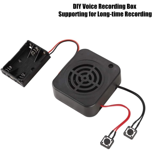 (2 minutter)3W optageligt stemmemodul DIY Voice Message Box Clear