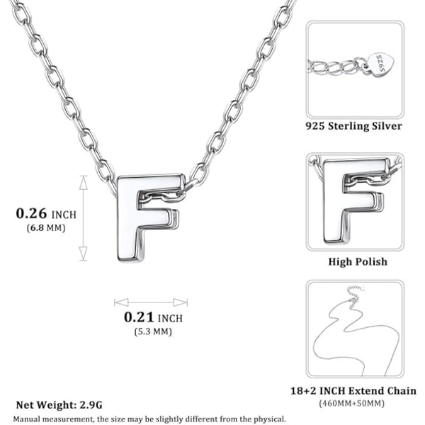 1 Initial A-Z Letter Choker Necklace for Women 925 Sterling Silve