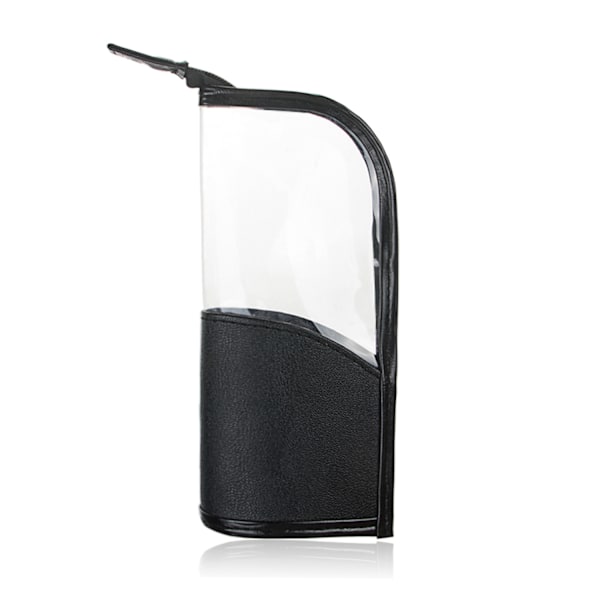 Black travel makeup brush holder, pencil case storage bag cosmetic zipper bag portable waterp