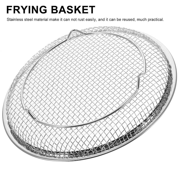 Återanvändbar Avloppsnät Metall Frityrkorg Rund Frityrkorg Pommes Frites Korg Rostfritt Stål Droppkorg Rund Fritöskorg