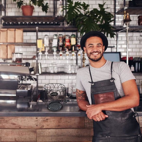 Kaffe Kapsel Kurv (Sort), Kaffe Kop Opbevaringskurv, Kaffe C