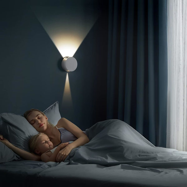 LED-seinävalaisimet sisätiloihin, pyöreät, säädettävät ylös-alas-seinävalaisimet