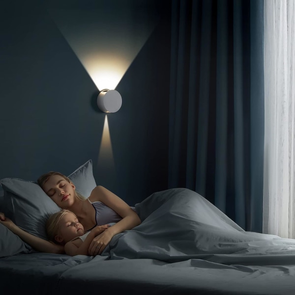 LED-vägglampor inomhus runda justerbara upp- och nedväggtvättlampor