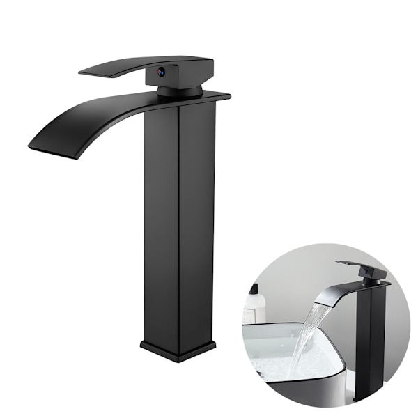 Bathroom Basin Mixer Tap Waterfall, Hot and Cold Water Bathroom Sink Tap