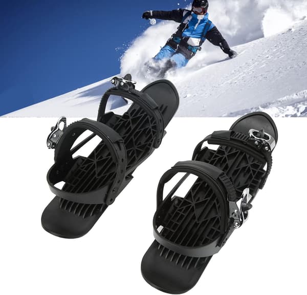Mini Short Ski Skates for Snow, Adjustable Short Snow Skates, Ski