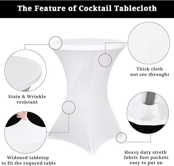 Blå Dream Cocktail Stretch Square Corner Tablecloth