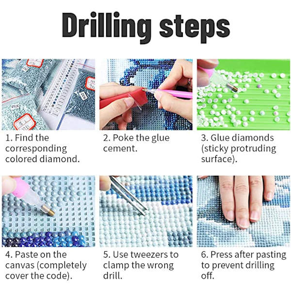 30 × 40 Timanttimaalaus Broderie Diamant Peinture Kit Complet en Perle Diamant a Coller Paysage Acc
