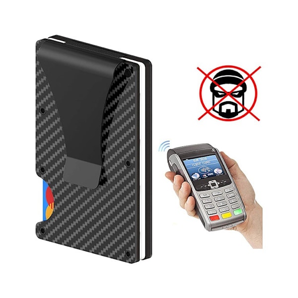 RFID-blokerende metalpunge med slank, minimalistisk frontlomme