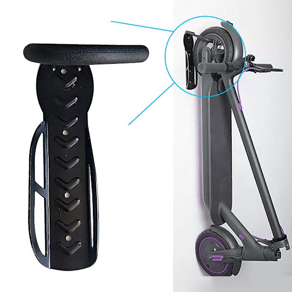 Sort vægmonteret ridsefast krog til scooter-display