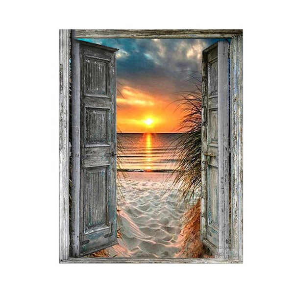 (30x40cm) Nytt design havlandskap lerret veggmaleri av