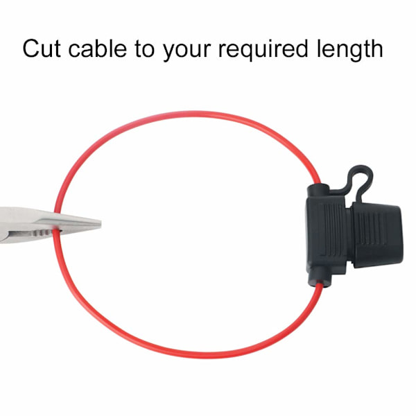 10 stk. 16AWG små vandtætte stikbare bladfuseholdere med ledning, 32V bladfuseholderholder, Ca