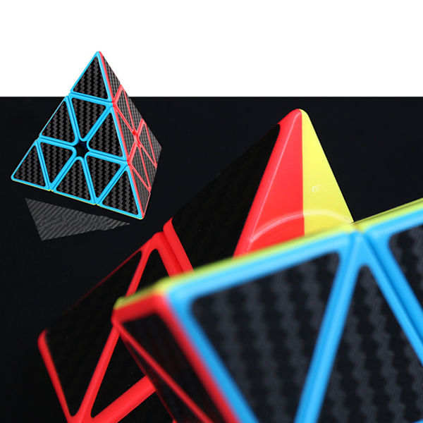 [4-pack] Kolfiber Rubiks kub-set