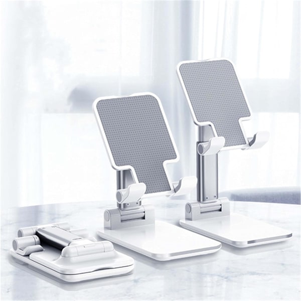 Justerbart mobiltelefonställ för skrivbord, 15,5×14×12cm, justerbar vinkel och höjd, kompatibel med skal