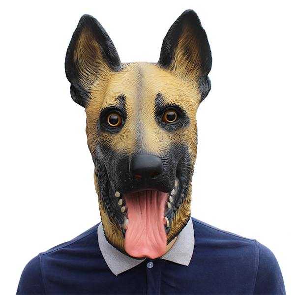 Hundemaske Halloween Fest Hundekostume Masker Super Bowl Maske Underdog Kostume Latex Dyrehoved M