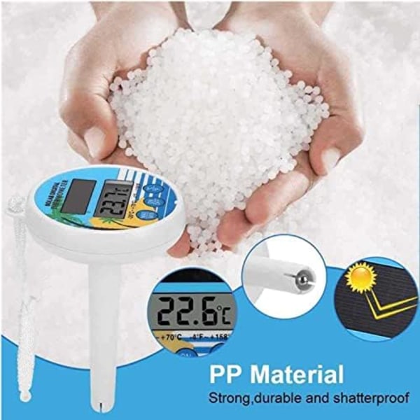 2 stk. Digital Solcelled Pool Termometer til Swimmingpool, Spa, Whirlpool