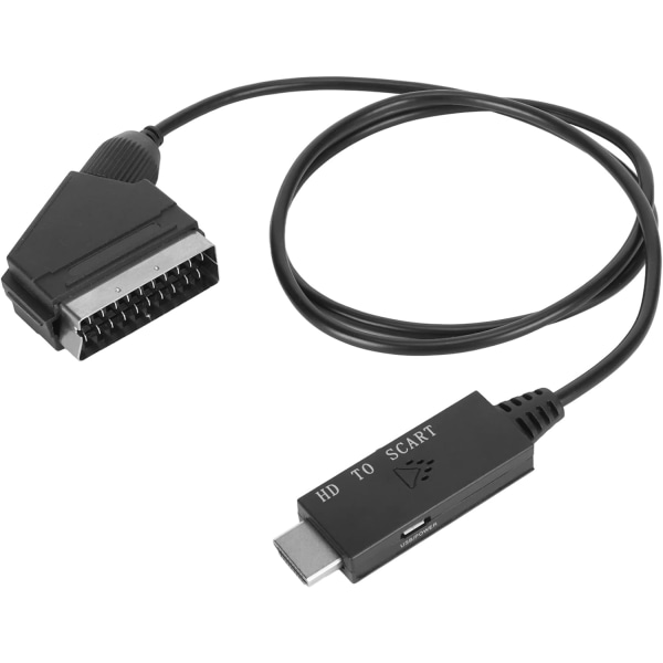 HDMI til Scart, HDMI til Scart Konverter Adapter HDMI til Scart Video Adapter, til TV'er VHS VCR'er DVD Rec