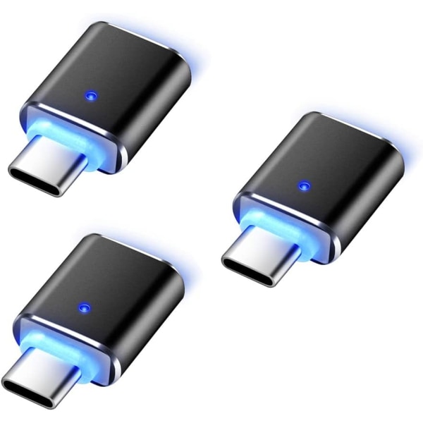 USB C til USB Adapter (3 stk), USB C Han til USB 3.0 Hun Højhastigheds OTG