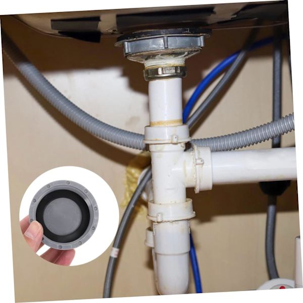 6 st 45 mm avloppsrör täckplugg under diskbänk flexibel rör under diskbänk rör tillbehör