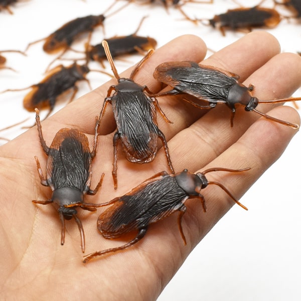 24 pakke falske kakerlakker Plast prank kakerlakker gag gaver