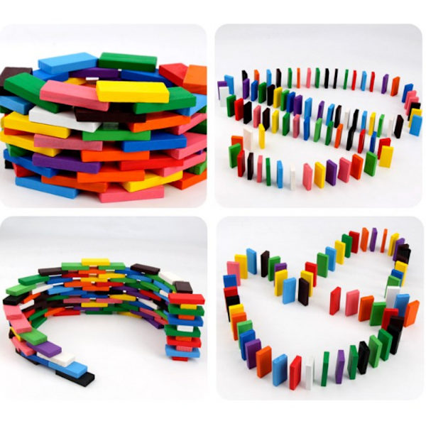 360 st Domino Stenar/Trä Dominoer Stor Utgåva Domino Set + Väska + Broschyr + Tillbehör