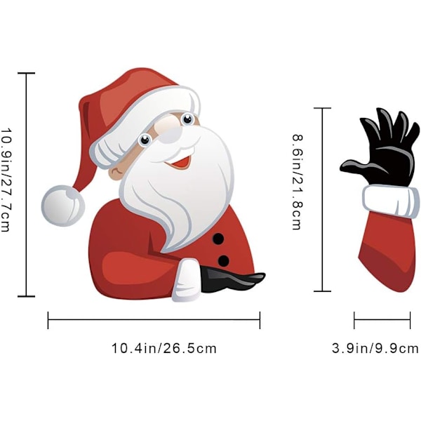 Joulupukki Takalasin Pyyhkijän Tarra Hauska Vilkuttava Käsi Pyyhkijän Tarra Vedenkestävä Tuulilasin Pyyhkijän Tarra Joulu